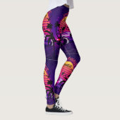 Adorables Synthwave/Vaporwave Style Leggings Yoga (Droite)
