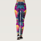 Adorables Synthwave/Vaporwave Style Leggings Yoga (Dos)