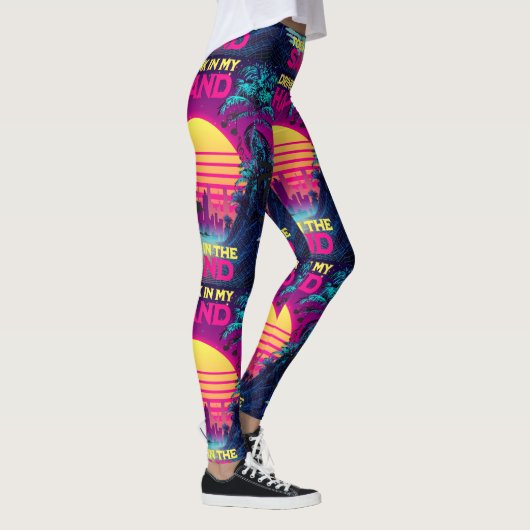 Adorables Synthwave/Vaporwave Style Leggings Yoga (Droite)