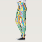 Adorables Synthwave/Vaporwave Style Leggings Yoga (Gauche)