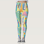 Adorables Synthwave/Vaporwave Style Leggings Yoga (Devant)