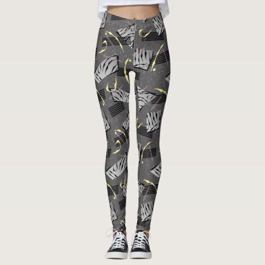 Adorables Synthwave/Vaporwave Style Leggings Yoga (Devant)
