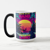 Adorables Synthwave Vaporwave Tropisch Magische Mok (Links)