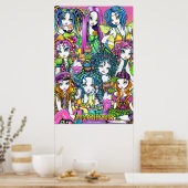 Adoralicious Rainbow Fairy Friends Poster (Keuken)