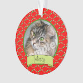 Adoranle Kitty Cat Foto en naam Ornament (voorkant)