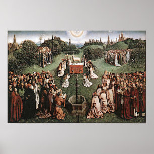 Adoratie Lamb Jan van Eyck 1429 Poster