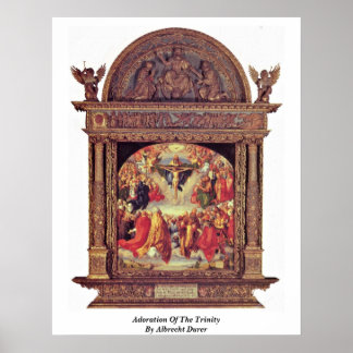 Adoratie van de driedaagse ring door Albrecht Dure Poster