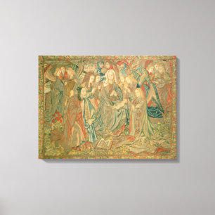 Adoratie van het Christuskind (Bosbouw) Canvas Afdruk