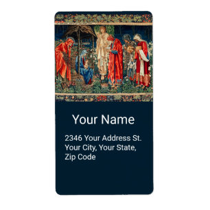 ADORATIE VAN MAGI Morris, Burne-Jones Label