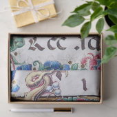 ADORATIE VAN MAGI , NATIVITEITSMONOGRAM MET DOLFIN TISSUEPAPIER (Geschenk)