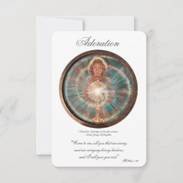 Adoration, Act of Spiritual Communion, Prayer Card Kaart