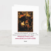 Adoration de la carte bergers (Dos)