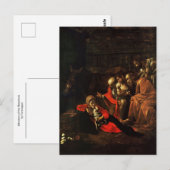 Adoration des bergers par Caravage Carte postale (Devant / Derrière)