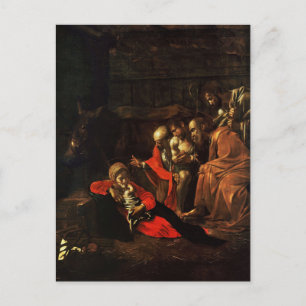 Adoration des bergers par Caravage Carte postale