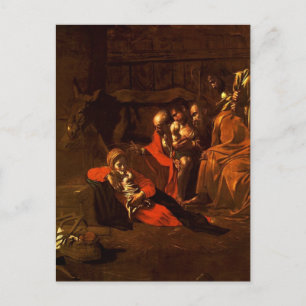 Adoration des bergers par Caravaggio Carte postale