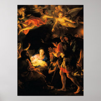 Adoration des bergers Poster de la Nativité