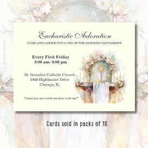 Adoration eucharistique Catholique Jésus Cartes de