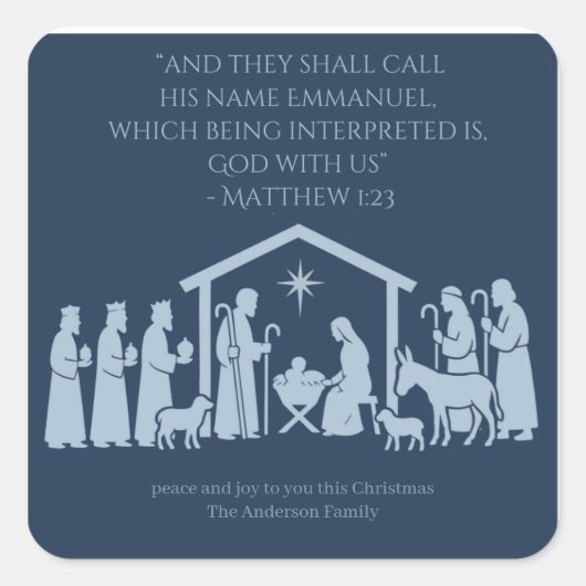 Adoration of the Nativity Sticker – Manger Scene (Devant)