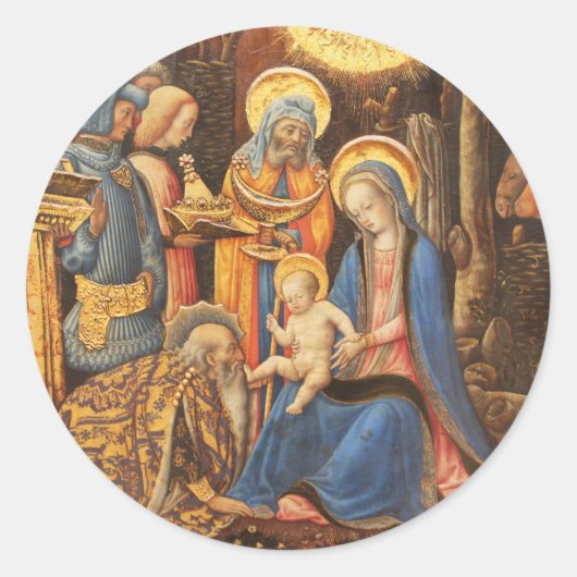 Adorazione dei Magi Ronde Sticker (Voorkant)