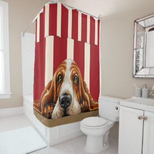 Adorbs Basset Hound Douche rideau