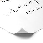 Adore Affiche de bienvenue de réception de calligr (Coin)