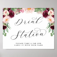 Adore Bloem Drinkstation Chic Huwelijk Bord