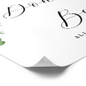 Adore Bloemige Donut Bar Calligraphy Trouw Teken Poster (Hoek)