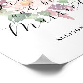 Adore Floral Eat Drink & be Married Reception Sign Poster (Hoek)