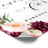 Adore | Gereserveerd voor Aangepaste tekst bruilof Poster (Hoek)