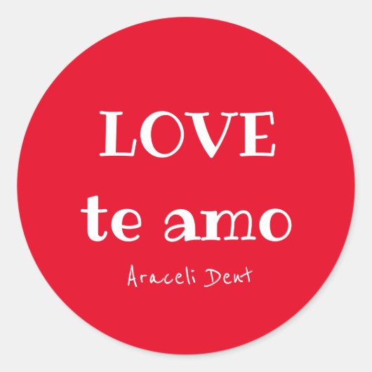 ADORE l'amo Classic Round Stickers (Devant)
