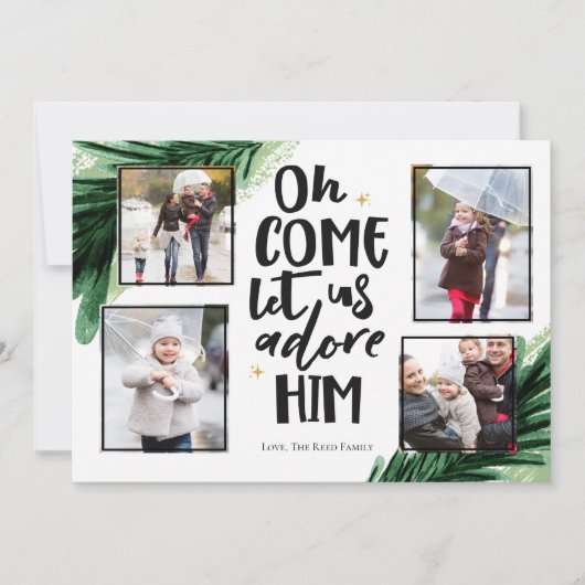 Adore-Le 4 H | Carte photo de Noël (Devant)