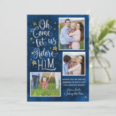 Adore-Le | Carte photo de Noël religieuse (Debout devant)