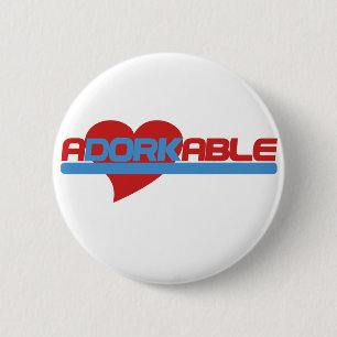 Adorkable Schattige Dork Ronde Button 5,7 Cm