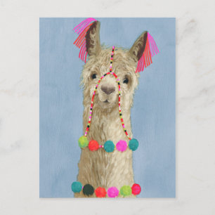 Adorned Llama - Beige Briefkaart