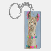 Adorned Llama - Beige Sleutelhanger (Voorkant Links)