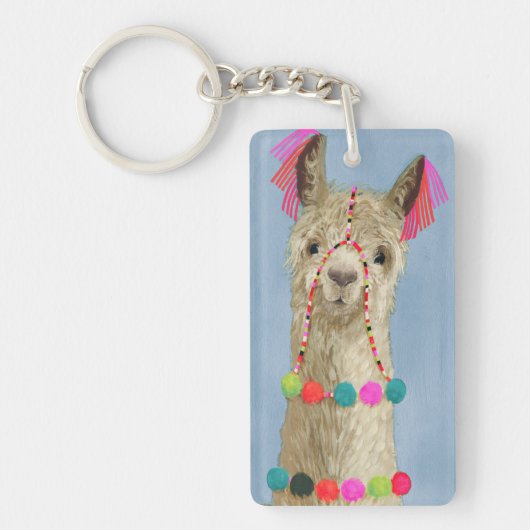 Adorned Llama - Beige Sleutelhanger (Voorkant)