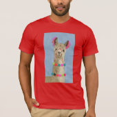 Adorned Llama - Beige T-shirt (Voorkant)