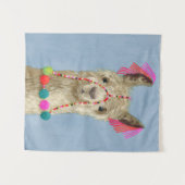 Adorned Llama - Beige Wandkleed (Voorkant (horizontaal))