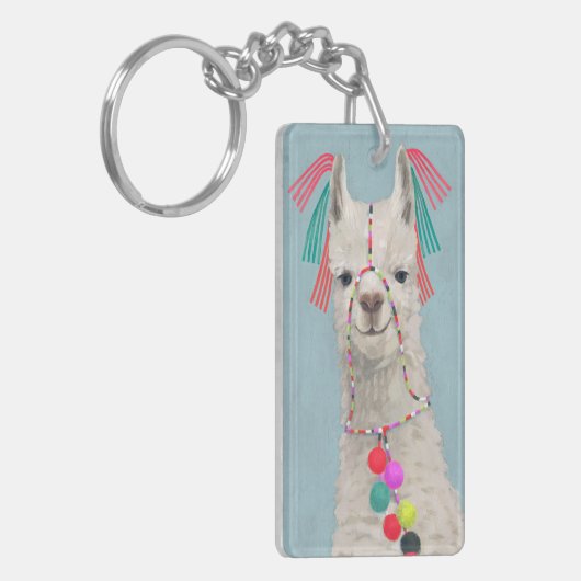 Adorned Llama - White Sleutelhanger (Voorkant Links)
