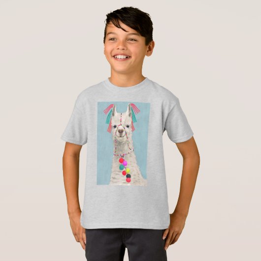 Adorned Llama - White T-shirt (Voorkant volledig)