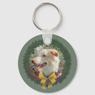 Adorno con corona navideña para mascota sleutelhanger