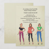 Ados Modèles Fashion Show Invitation (Devant / Derrière)