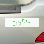 Adrenaline Moleculaire chemische formule Bumpersticker (Op auto)