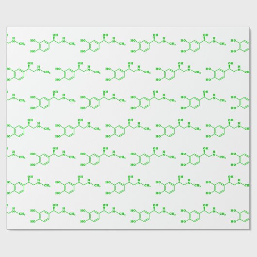 Adrenaline Moleculaire chemische formule Cadeaupapier (Vlak)