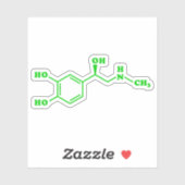 Adrenaline Moleculaire chemische formule Sticker (Vel)
