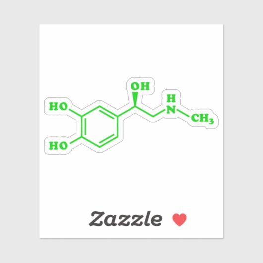 Adrenaline Moleculaire chemische formule Sticker (Vel)
