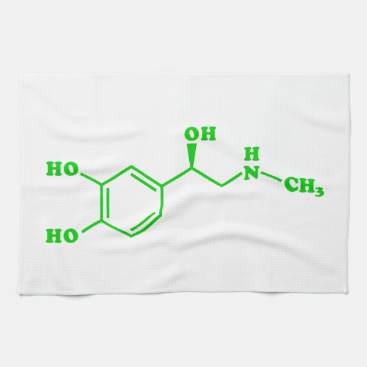 Adrenaline Moleculaire chemische formule Theedoek (Horizontaal)