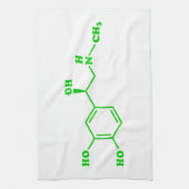 Adrenaline Moleculaire chemische formule Theedoek (Verticaal)