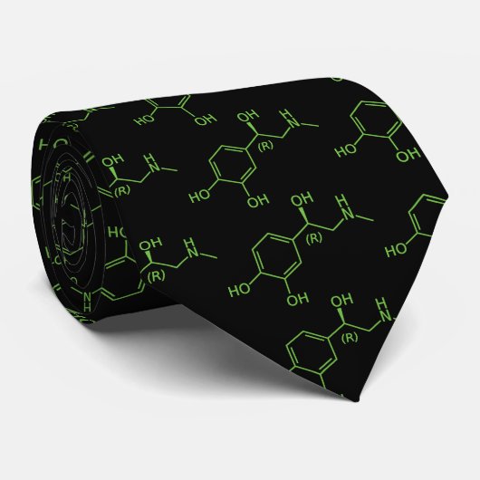 Adrenaline Molecule Chemische Schema Stropdas (Opgerold)