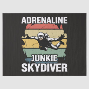 Adrenalineverslaafde parachutist tissuepapier